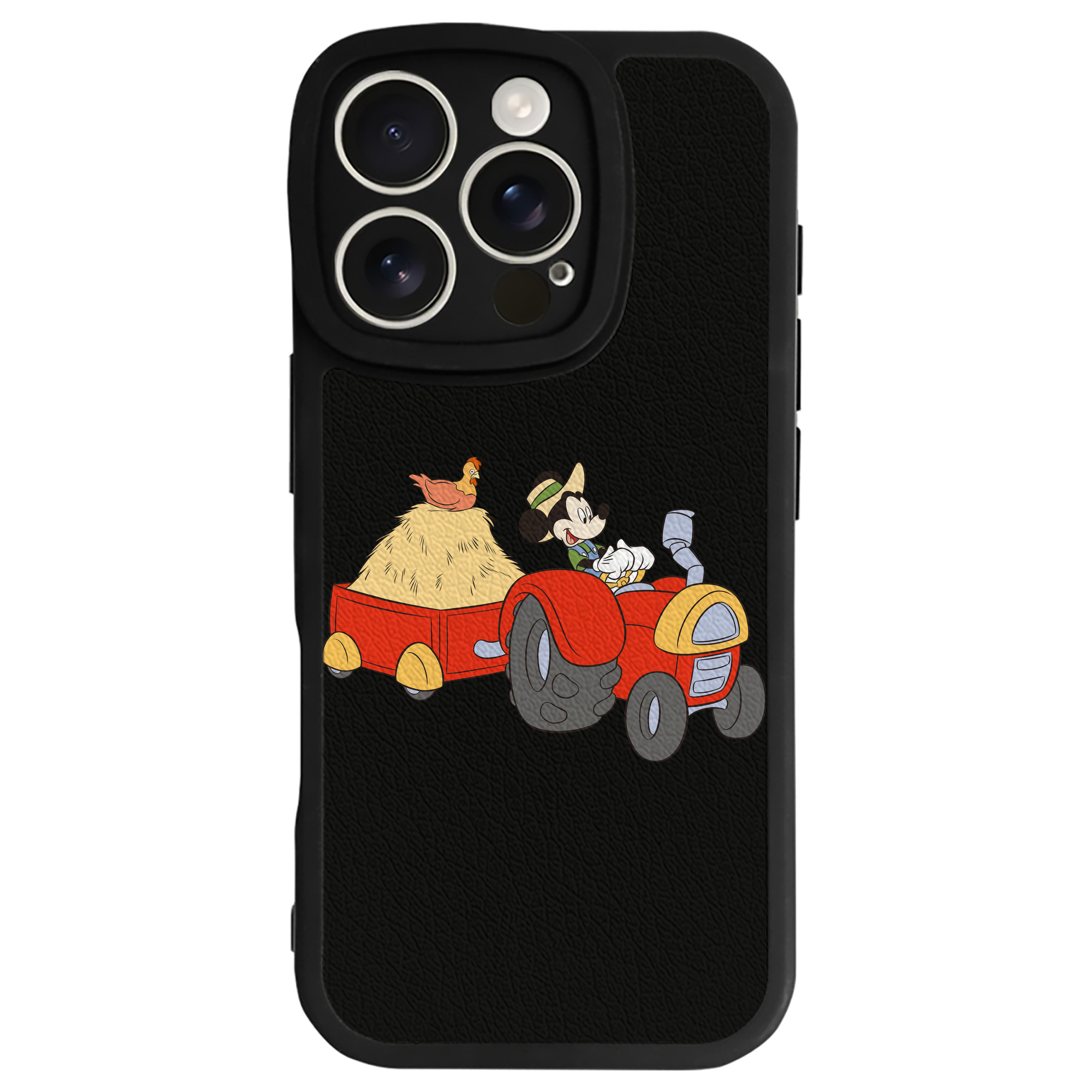 （画像用） ミッキーマウス Mickey Mouse 【iPhone 16シリーズ対応】シリコンスマホケース（レザー調） 材質：シリコン